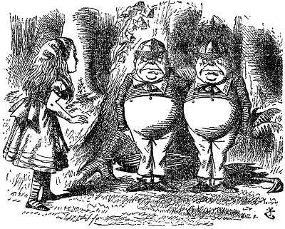 Loading image of Tweedledum and Tweedledee...